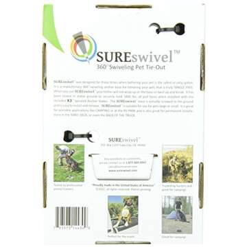 SUREswivel 360 Degree Pet Tie-Out - Safe and Secure