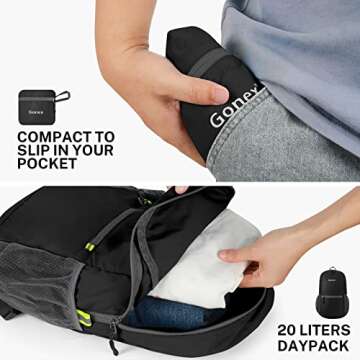 Gonex Lightweight Packable Backpack for Outdoor Adventures