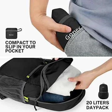 Gonex Lightweight Packable Backpack for Outdoor Adventures