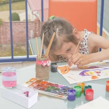 JEChrochen New Paint Brush Cleaner Tools, Brush Rinser Cup Painting Running Water Circulation Art Supplies for Acrylic, Watercolor and Water Based Creative Gift for Adults Artist Beginners Kids