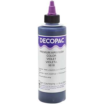 DecoPac Violet Food Coloring, 8 Fl Oz Airbrush Food Color, Edible Airbrush For Cake Decorating, Cookie Airbrush Coloring, Food Airbrush Kit Add-on, Airbrushes For Cake Decorating 8Fl Oz