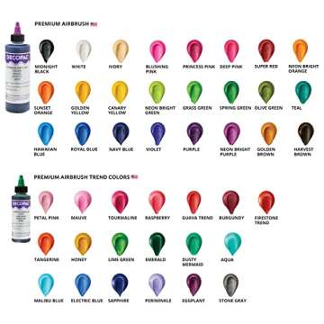 DecoPac Violet Food Coloring, 8 Fl Oz Airbrush Food Color, Edible Airbrush For Cake Decorating, Cookie Airbrush Coloring, Food Airbrush Kit Add-on, Airbrushes For Cake Decorating 8Fl Oz