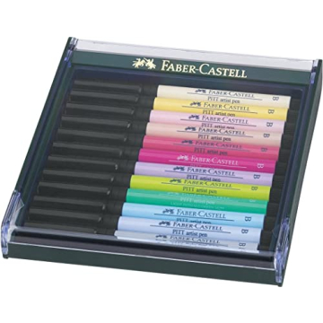 Faber-Castell Pastel Tones Pitt Brush Pen Set of 12