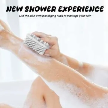 YEADMAL Dual-use Silicone Body Scrubber with Scalp Massage Shampoo Brush Exfoliating Bath Body Brush...