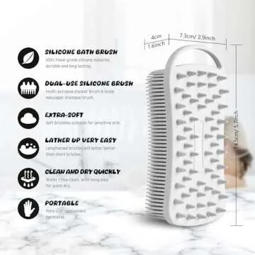 YEADMAL Silicone Body Scrubber for Gentle Exfoliation