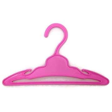 Doll Hangers 12 Pink for 18 Inch Doll Clothes Girl, Doll Accessories