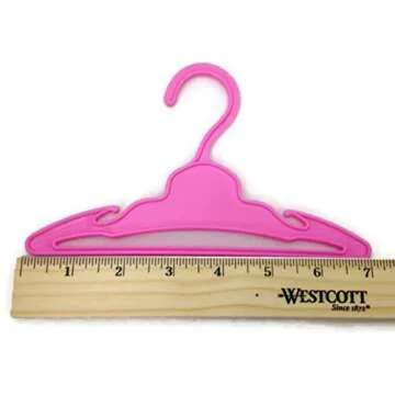 Doll Hangers 12 Pink for 18 Inch Doll Clothes Girl, Doll Accessories
