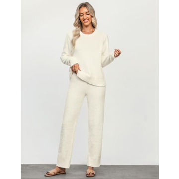 Luvamia Fuzzy Fleece Women's Pajama Set Cozy Loungewear