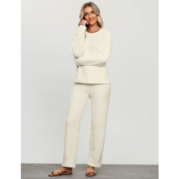 Luvamia Fuzzy Fleece Women's Pajama Set Cozy Loungewear