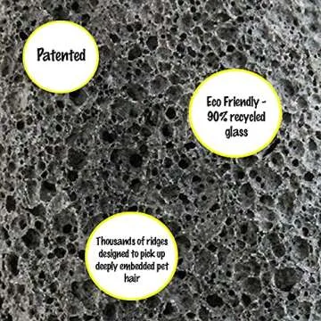 Fur-Zoff Pet Hair Removal Tool for Carpet, Car, Rugs, Bedding, Clothing, Cat and Dog hair removal, Automotive Interior Detailing,gray