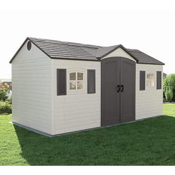 Lifetime 6446 8x15 Foot Outdoor Storage Shed Desert Sand