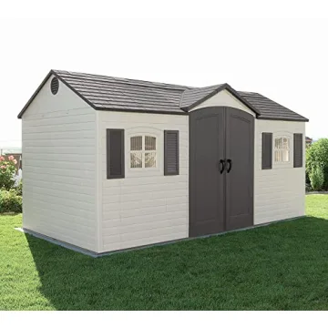 Lifetime 6446 8x15 Foot Outdoor Storage Shed Desert Sand