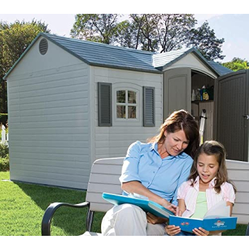 Lifetime 6446 8x15 Foot Outdoor Storage Shed Desert Sand