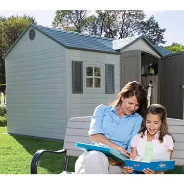 Lifetime 6446 8x15 Foot Outdoor Storage Shed Desert Sand