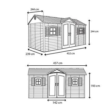 Lifetime 6446 8x15 Foot Outdoor Storage Shed Desert Sand