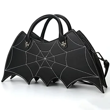 Ondeam Bat Wing Handbag - Unique PU Spider Web Design