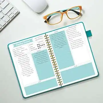 Reading Journals for Book Lovers, Book Journal Reading Log for Readers to Review and Track Your Reading, Book Club Journal and Planner, 80 Books (8.5x5.5"), Teal