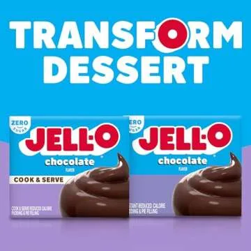 Jell-O Cook & Serve Chocolate Sugar Free & Fat Free Pudding & Pie Filling Mix, 24 ct Pack, 1.3 oz Boxes