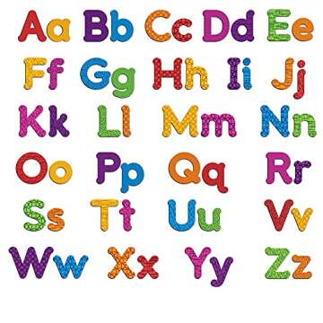 Learning Resources Colorful Magnetic Uppercase and Lowercase Letters, Whiteboard Accessories, 82 piece set, Ages 3+