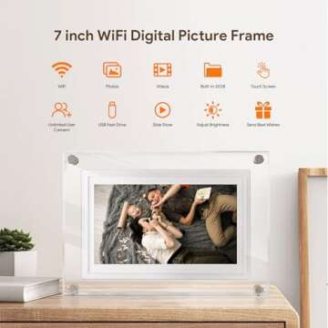 PiPivision 7" WiFi Digital Picture Frame - Instant Sharing