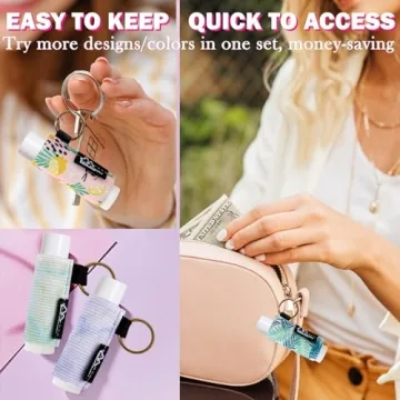 Durable Lip Balm Holder Keychain 3-Pack for All Sizes