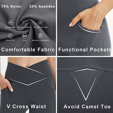 FireSwan Crossover Flare Leggings with Pockets