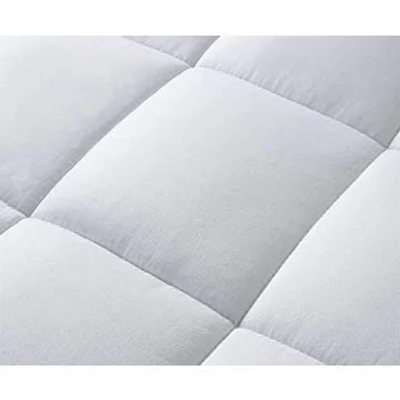 King Mattress Pad Cover Cooling Mattress Topper Pillow Top with Down Alternative Fill (8-21”Fitted Deep Pocket King Size)