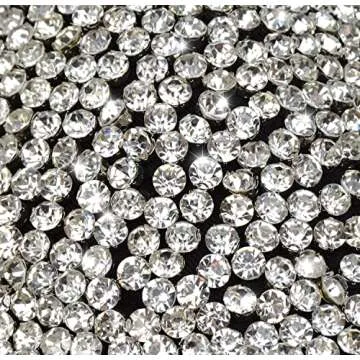 ELLACCI Women's Rhinestone Diamond Push up Bustier Crop Top Sexy Punk Corset Bra Black Large