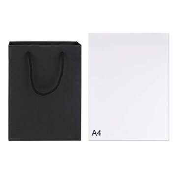 Sdootjewelry Black Gift Bags - 50 Eco-Friendly Kraft Bags