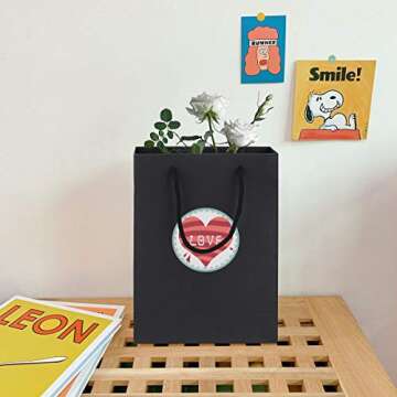 Sdootjewelry Black Gift Bags - 50 Eco-Friendly Kraft Bags