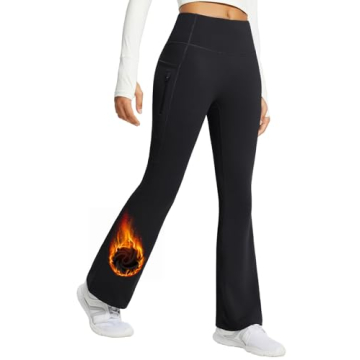 BALEAF Fleece Lined Winter Pants with Pockets and Style