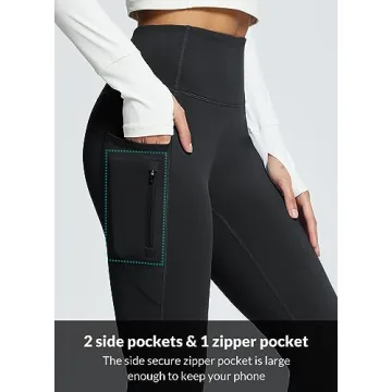 BALEAF Fleece Lined Winter Pants with Pockets and Style