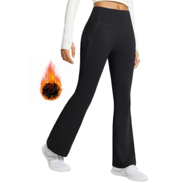 BALEAF Fleece Lined Winter Pants with Pockets and Style