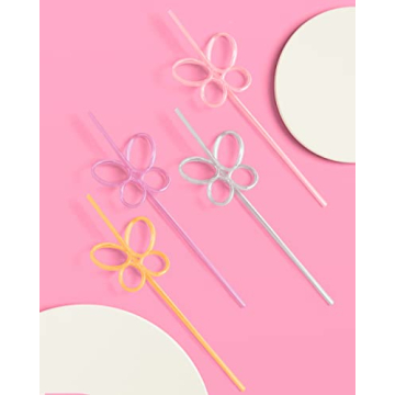 xo, Fetti Smiley Drink Pouches & Butterfly Straws - 16 Count