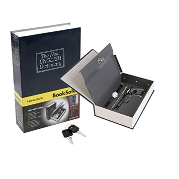 iMounTEK Home Security Steel Dictionary Book Safe (Key-Locked, Two Keys, Diversion Safe) - Dark Blue