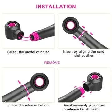 Hywestger Blow Dryer Brush Set - Volumizer Styler, Negative Ion Detachable Hot Air Brushes for Straightening Curling Drying Multifunctional Styling