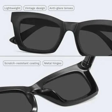 livho Trendy Polarized Sunglasses Women, Retro Sun Glasses for Women 2024, Cute Sunglasses for Women, UV Protection Shades
