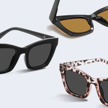 livho Trendy Polarized Sunglasses Women, Retro Sun Glasses for Women 2024, Cute Sunglasses for Women, UV Protection Shades