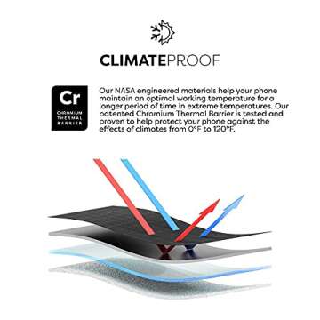 PHOOZY Upgraded Thermal Phone Case for Cold Weather | Insulated Phone Pouch Extends Battery Life 4X | Snowboard & Ski Gear | Includes Key Ring | As Seen on Shark Tank (Apollo II Silver - Large)