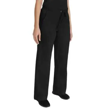 Healing Hands Taylor Women's Pants Mid Rise with 2 Pockets & Back Elastic Waistband 9095,MT,Black