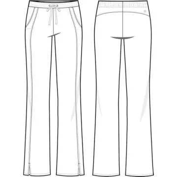 Healing Hands Taylor Women's Pants Mid Rise with 2 Pockets & Back Elastic Waistband 9095,MT,Black