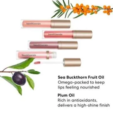 bareMinerals Mineralist Lip Gloss-Balm, Hydrating Lip Gloss + Balm Hybrid, Sheer Glossy Lip Balm, No Stickiness, Improves Lip Smoothness, Vegan
