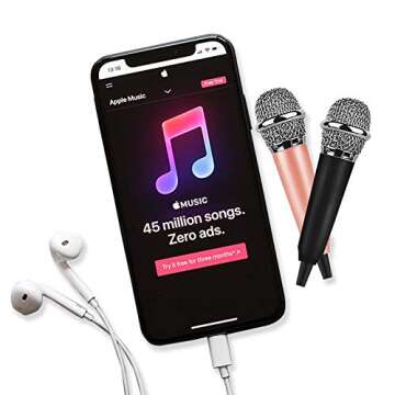 2pcs Mini Microphone for Karaoke and Recording Fun