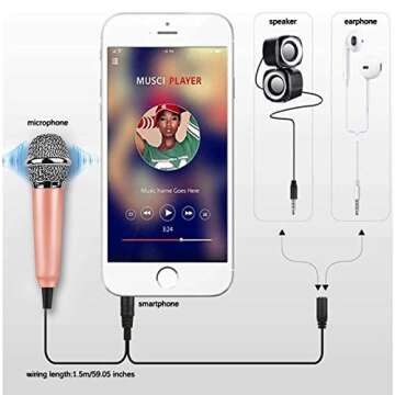 2pcs Mini Microphone for Karaoke and Recording Fun