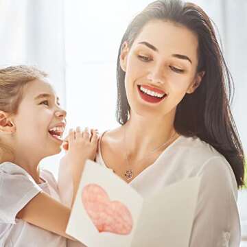 Iefil Birthstone Necklaces for Mom - Mothers Day Gifts Idea, Birthday Gifts for Mom, Swiss Blue Topa...