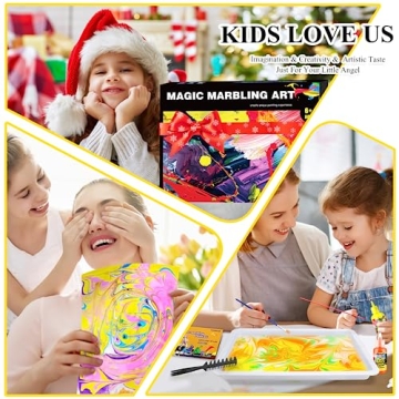 Water Marbling Paint Kit for Kids Ages 3-13 - Creative Arts & Crafts