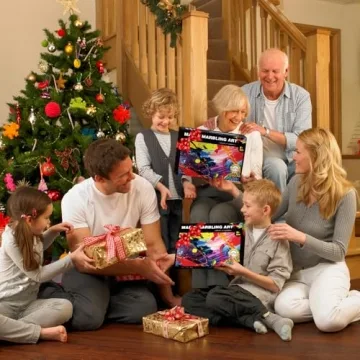 Water Marbling Paint Kit for Kids Ages 3-13 - Creative Arts & Crafts