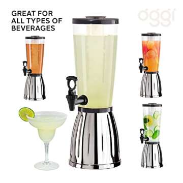 OGGI Beverage Dispenser - 3 Quart Stylish Party Essential