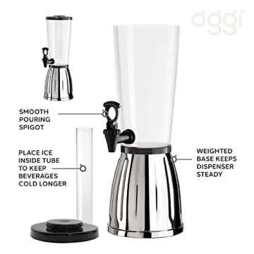 OGGI Beverage Dispenser - 3 Quart Stylish Party Essential