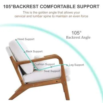 Stylish Anewome Mid Century Modern Accent Chair for Comfort
